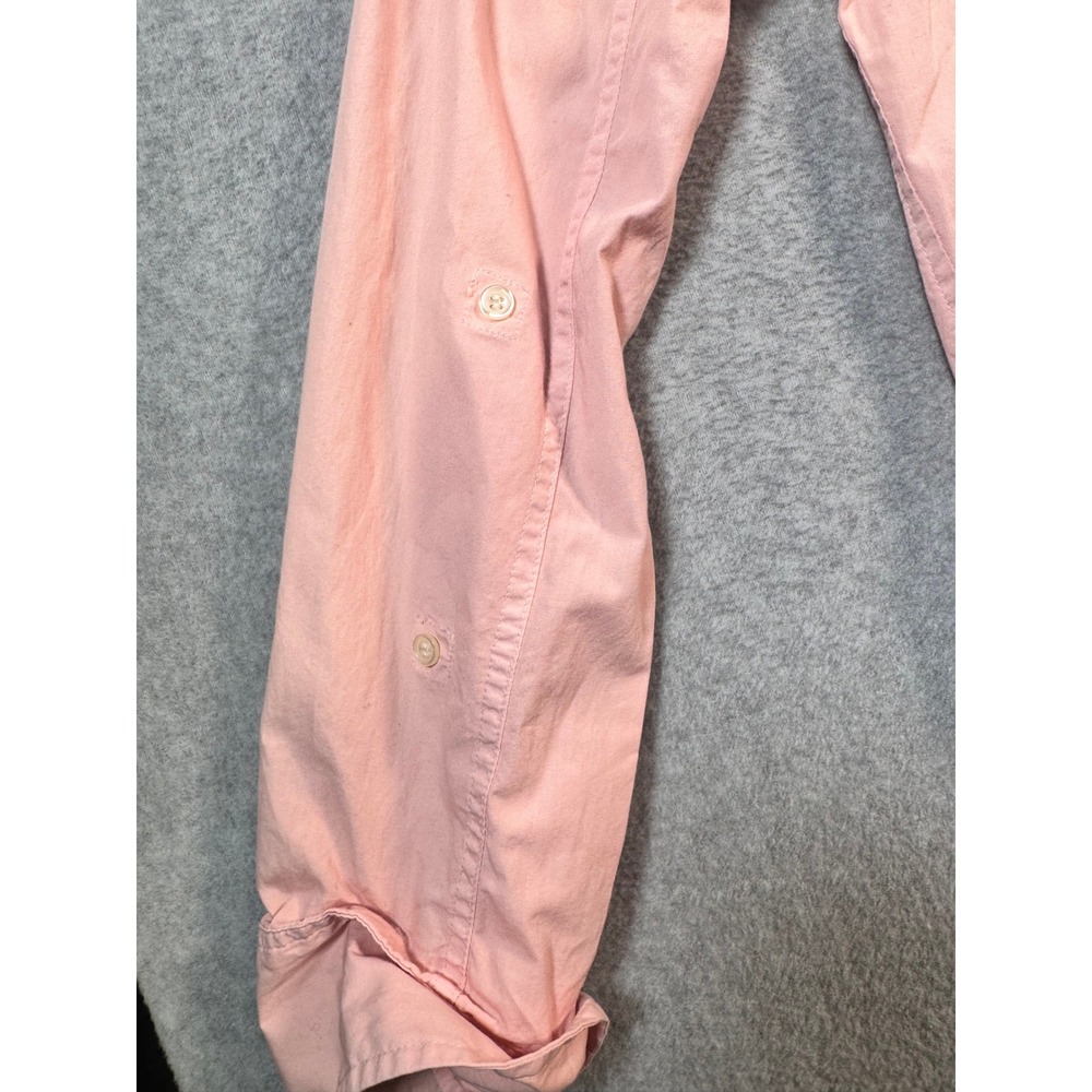 Citizens of Humanity Womens XS Peach Pink Button Down Roll Tab Sleeve Shirt - Picture 6 of 10